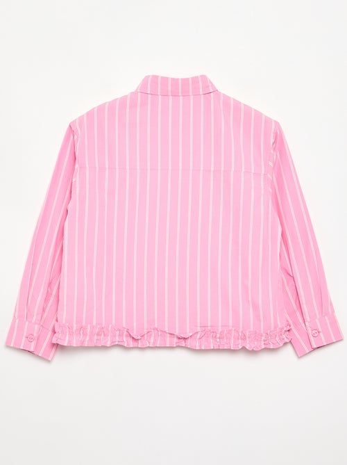 Camicia in popeline con balza sul fondo - Kiabi Camicia in popeline con balza sul fondo - Kiabi