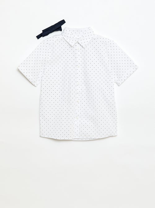 Camicia in popeline con papillon - Kiabi