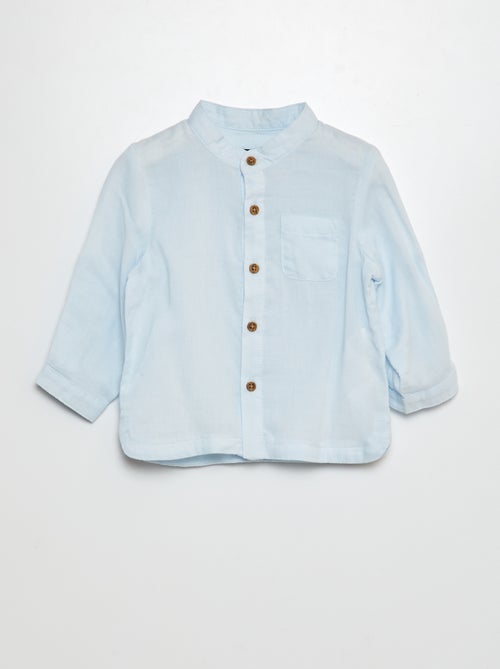 Camicia in tessuto leggero collo alla coreana - Kiabi