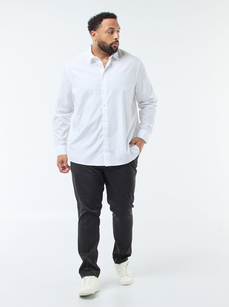 Camicia regular fit stampata Bianco - Kiabi