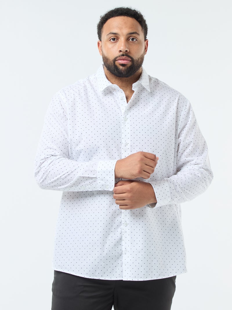 Camicia regular fit stampata Bianco - Kiabi
