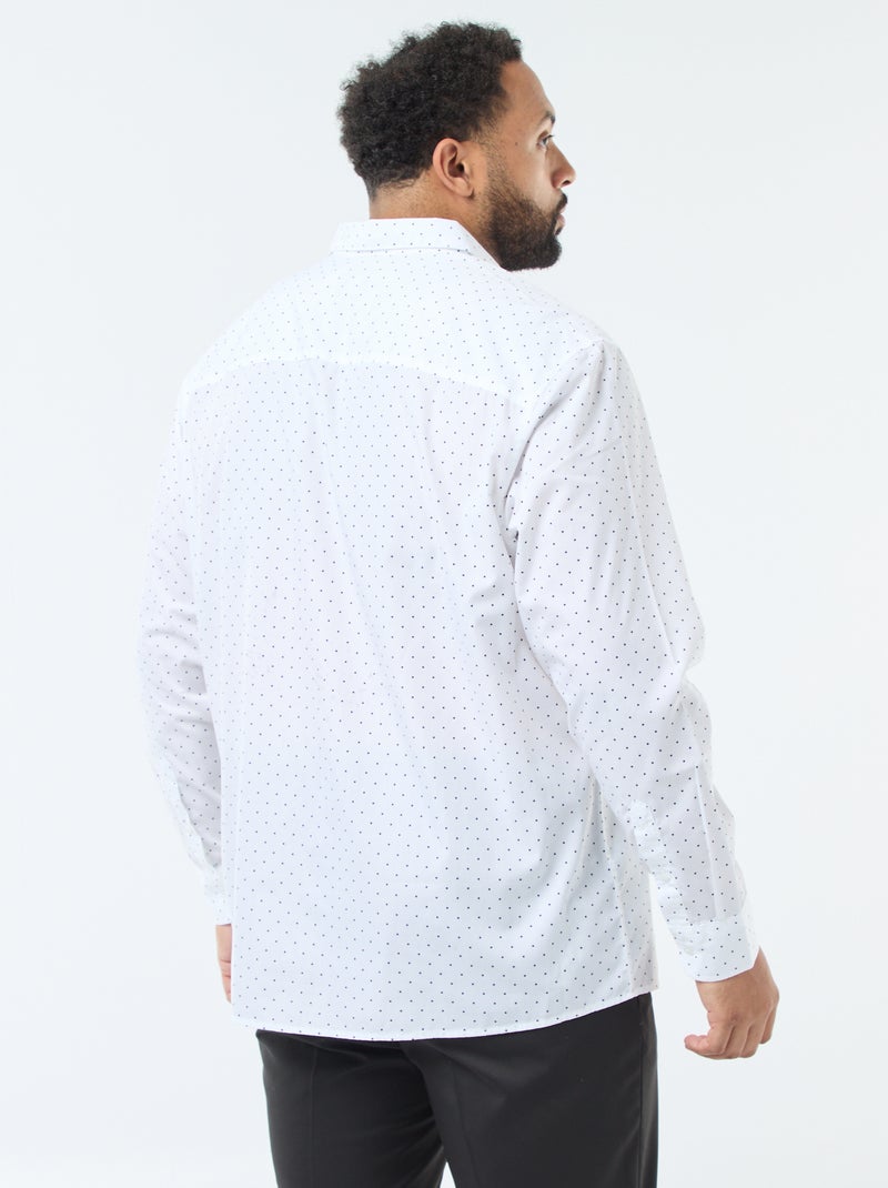 Camicia regular fit stampata Bianco - Kiabi