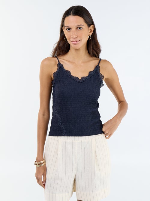 Camisole with Thin Straps and Lace - Kiabi