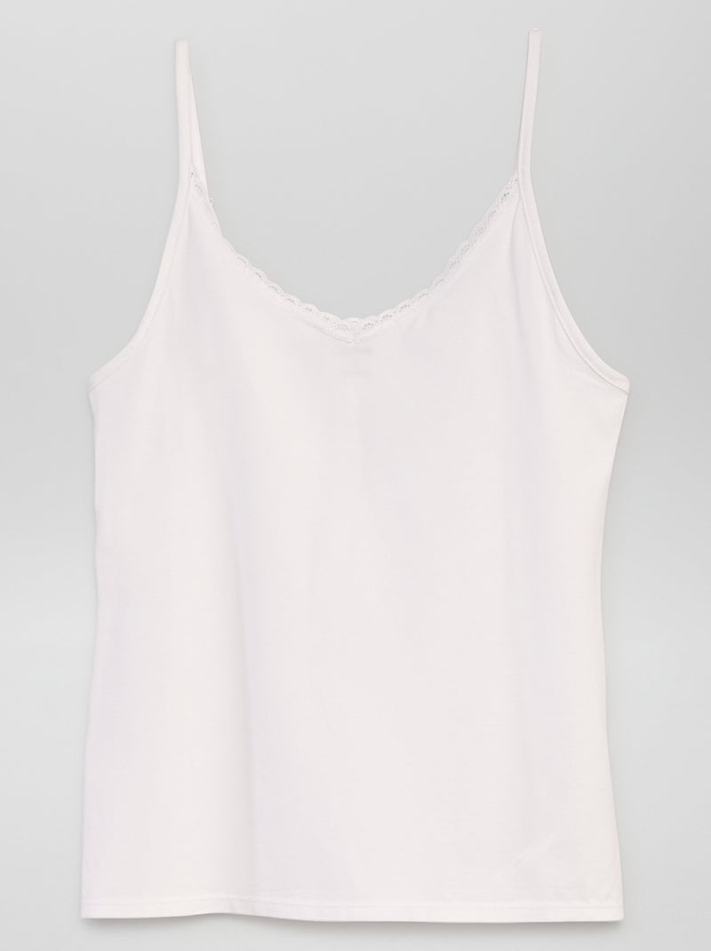 Camisole with thin straps BEIGE - Kiabi