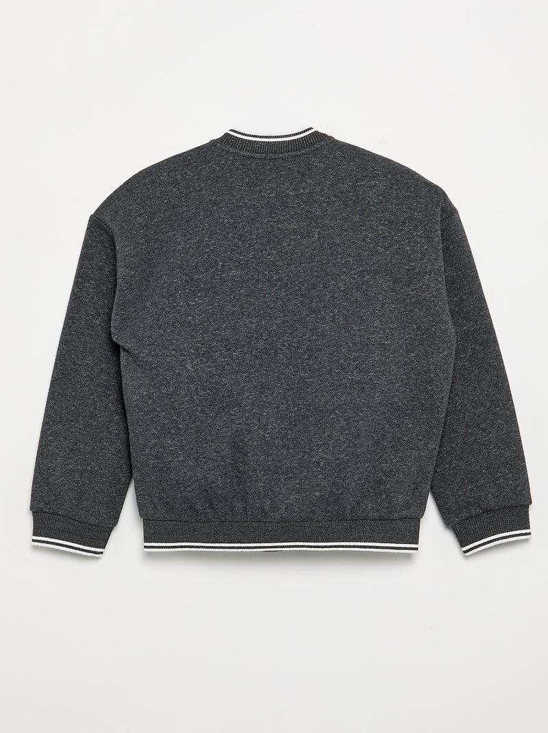 Campus Style Sweatshirt - Easy-Dressing Collection Grey - Kiabi