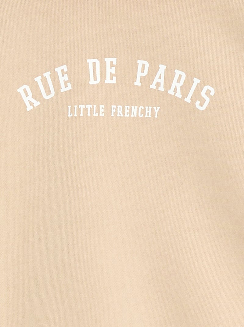 Campus-Style Sweatshirt Beige - Kiabi