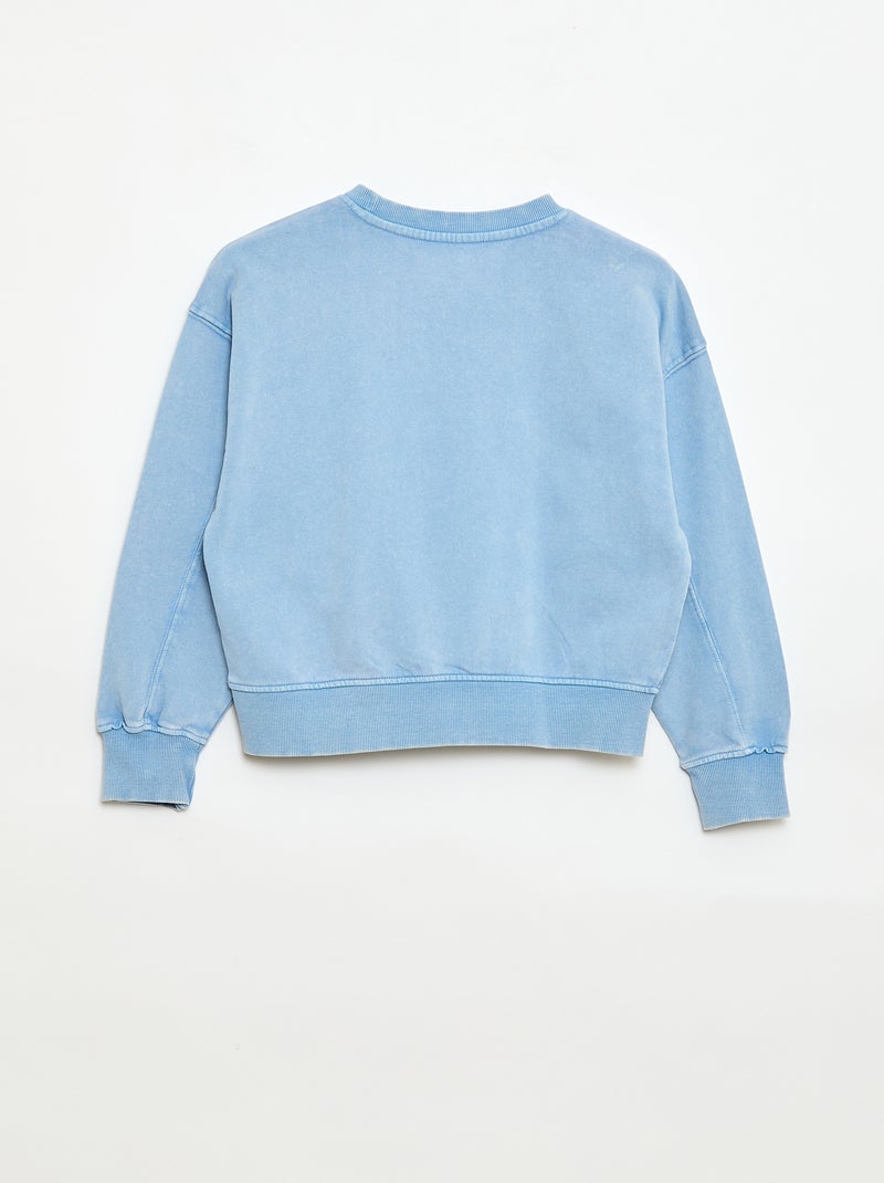 Campus-Style Sweatshirt Blue - Kiabi