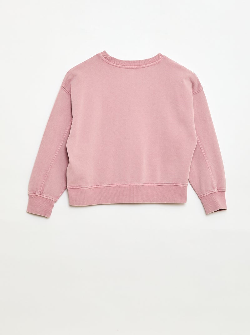 Campus-Sweatshirt Rosa - Kiabi