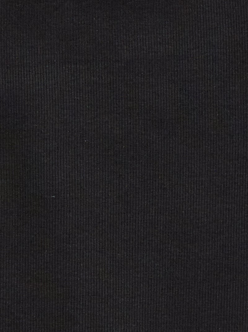 Canotta a costine con scollo rotondo Nero - Kiabi