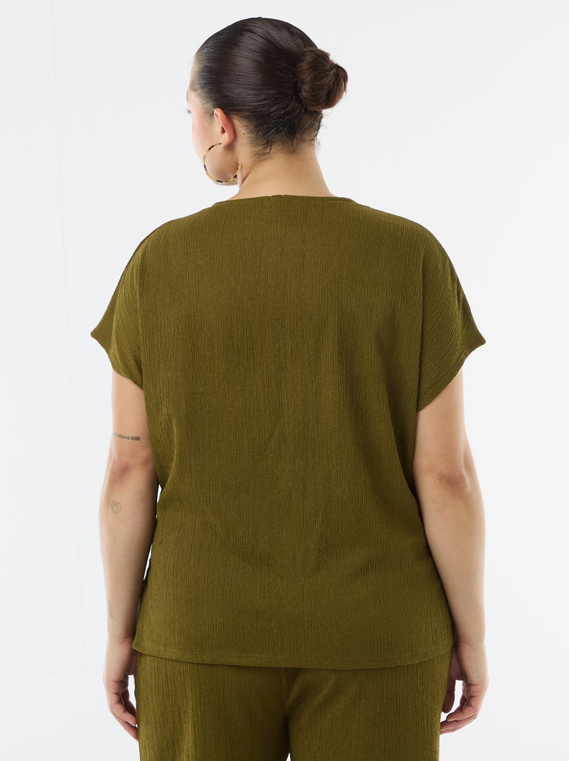 Canotta con bottoni dorati Verde - Kiabi