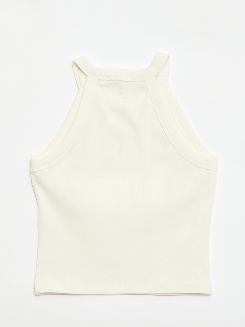 Canotta con scollo all'americana Bianco - Kiabi