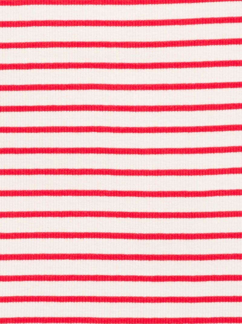 Canotta in costina di cotone all-over Rosso - Kiabi