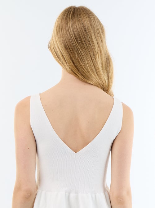 Canotta peplum in maglia a costine - Kiabi Canotta peplum in maglia a costine - Kiabi