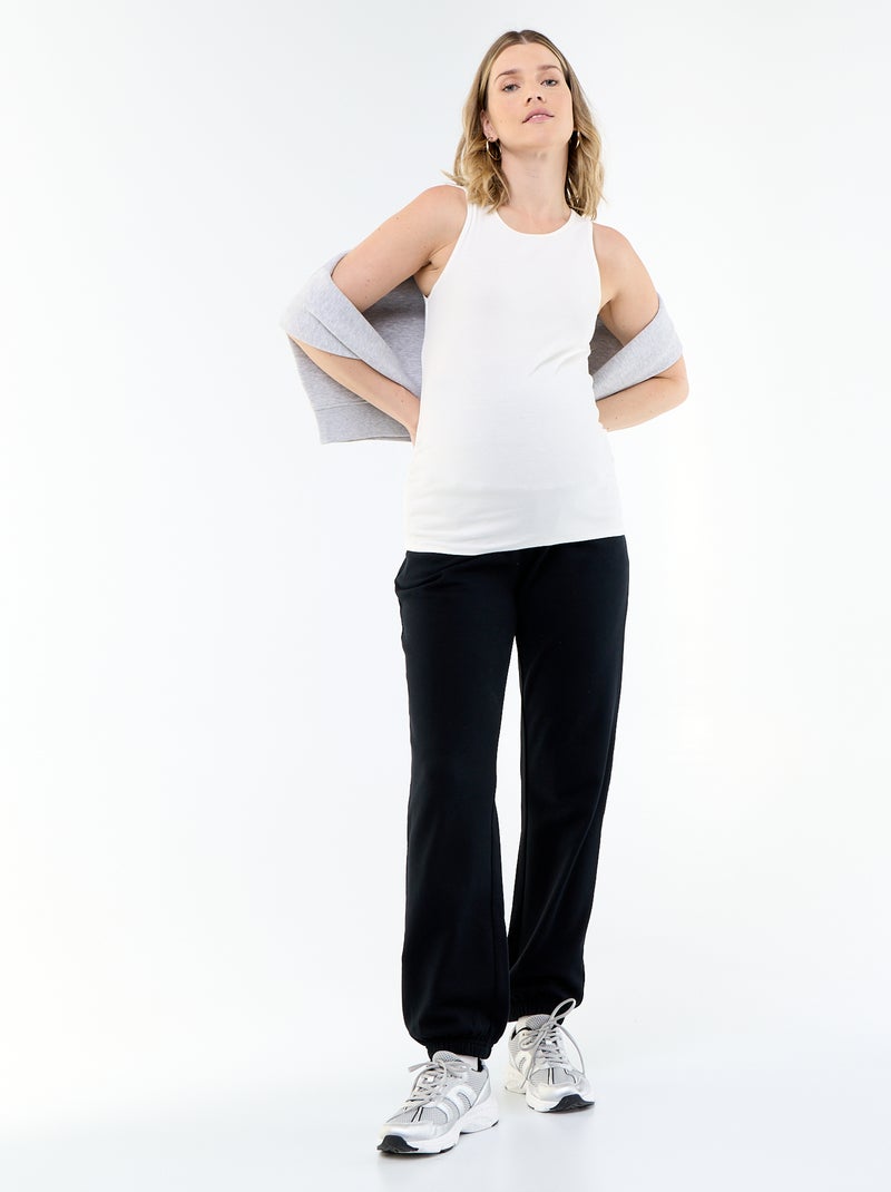 Canotta premaman con scollo all'americana Bianco - Kiabi
