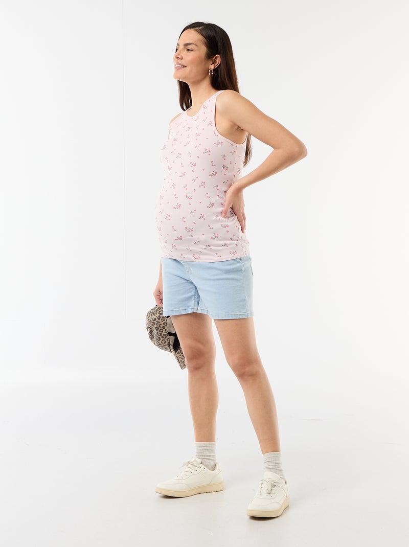 Canotta premaman con scollo all'americana Rosa - Kiabi