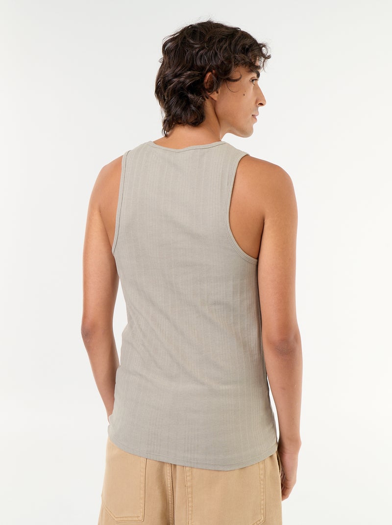 Canotte in jersey a costine Verde - Kiabi