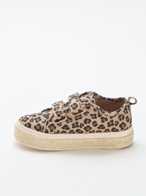 Canvas low-top sneakers with rope sole - Kiabi
