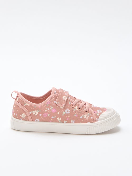 Canvas-Sneakers mit Blumenprint - Kiabi