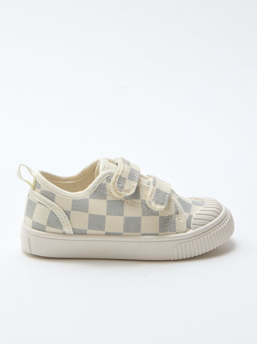 Canvas-Sneakers mit Schachbrettmuster - Kiabi