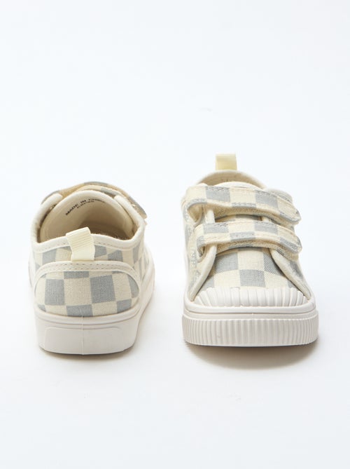 Canvas-Sneakers mit Schachbrettmuster - Kiabi