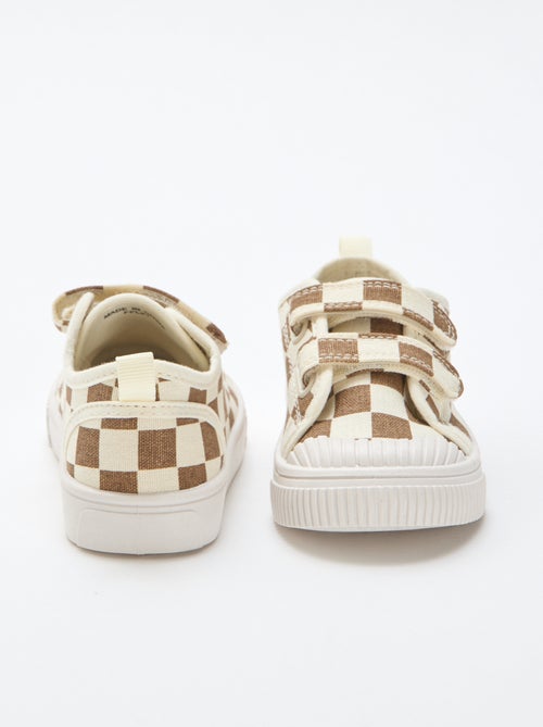 Canvas Sneakers with Hook-and-Loop Fastening - Kiabi