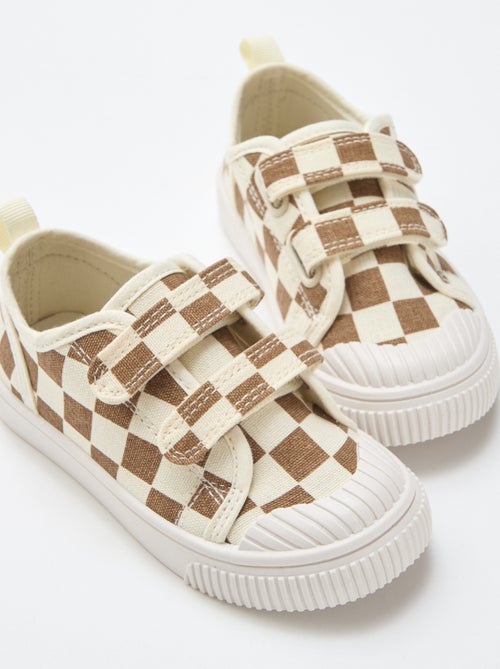 Canvas Sneakers with Hook-and-Loop Fastening - Kiabi