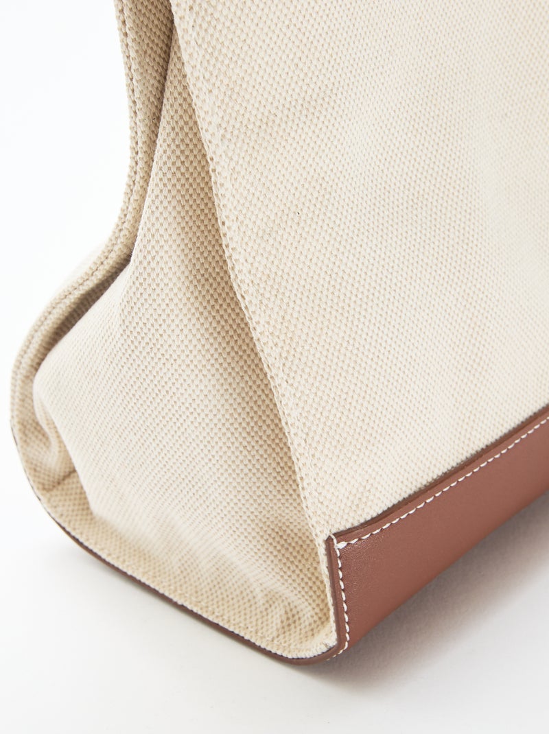 Canvas Tote Bag Beige - Kiabi