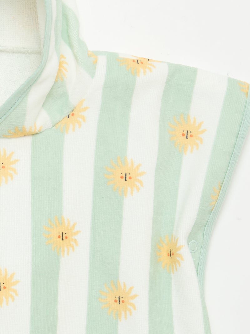 Cape de bain avec capuche Vert - Kiabi