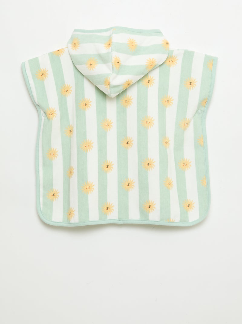 Cape de bain avec capuche Vert - Kiabi