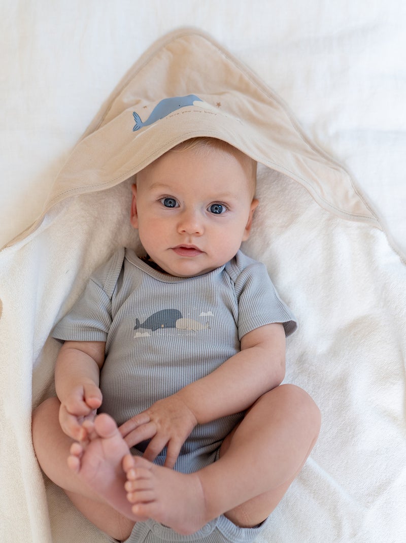 Cape de bain baleine Beige - Kiabi