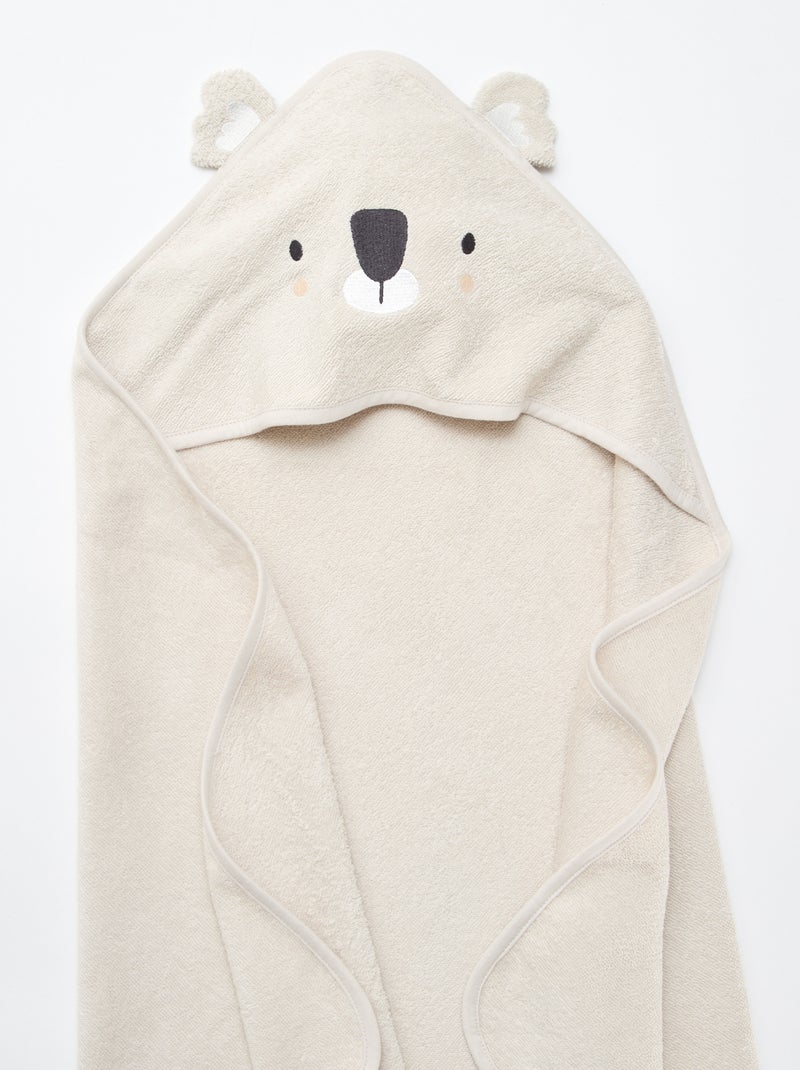 Cape de bain en éponge avec oreilles d'animaux Gris - Kiabi