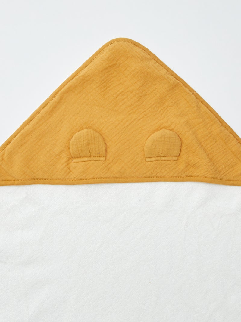 Cape de bain en gaze de coton Moutarde - Kiabi