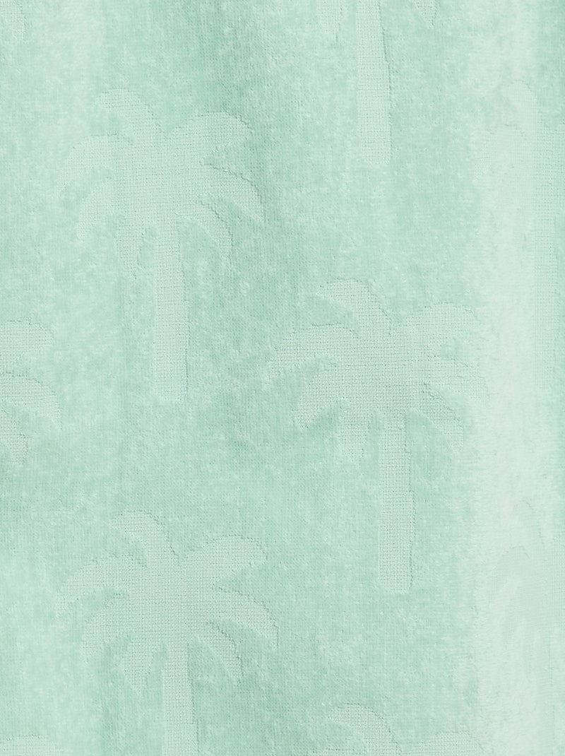 Cape de bain unie avec capuche Bleu - Kiabi