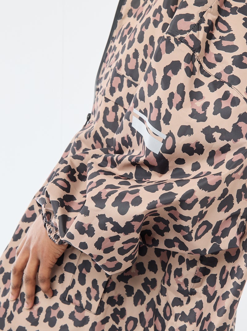 Cape de pluie déperlante avec capuche avec astuce pliage sur elle-même Beige - Kiabi