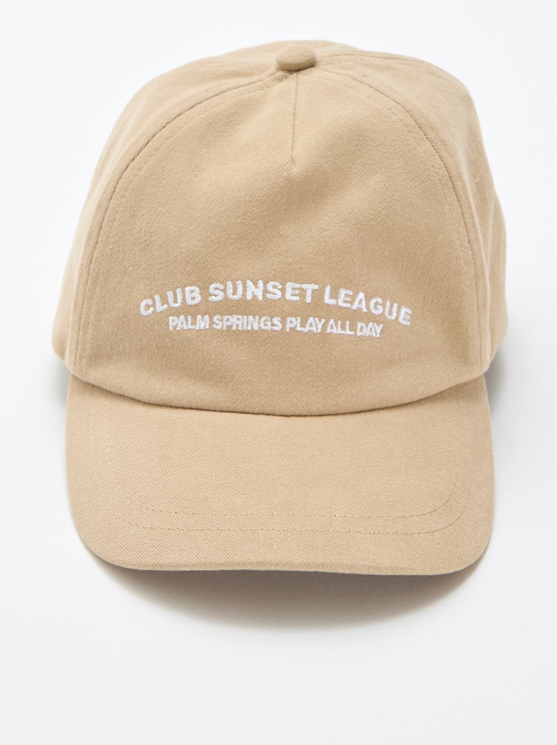 Cappellino da baseball in cotone Beige - Kiabi