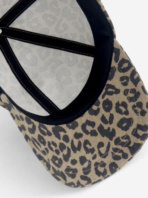 Cappellino leopardato in tessuto - Kiabi