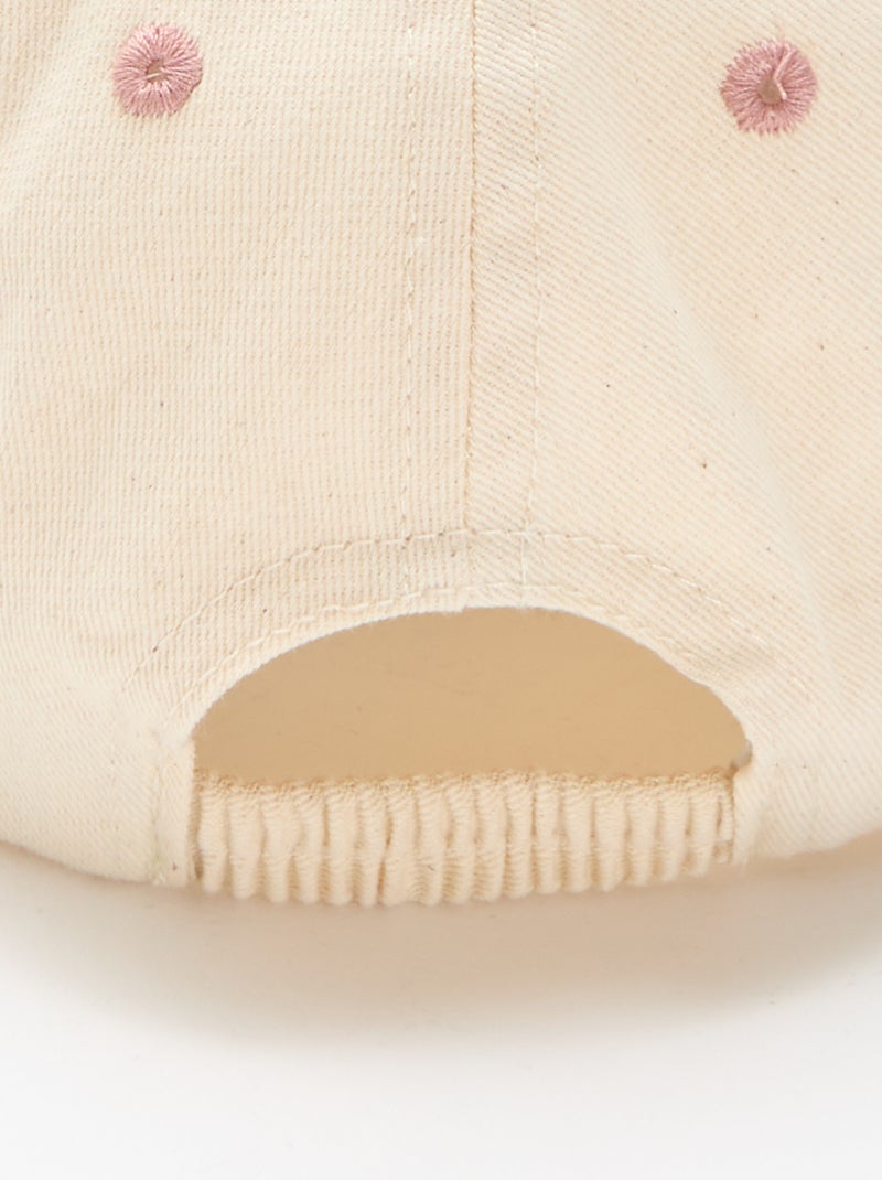 Cappellino ricamato in tessuto Beige - Kiabi