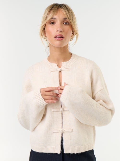 Cardigan a maniche lunghe con abbottonatura alla coreana - Kiabi