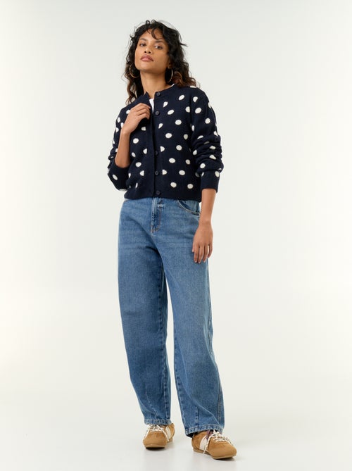 Cardigan a pois e a maniche lunghe - Kiabi