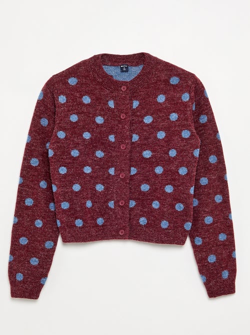 Cardigan a pois e a maniche lunghe - Kiabi