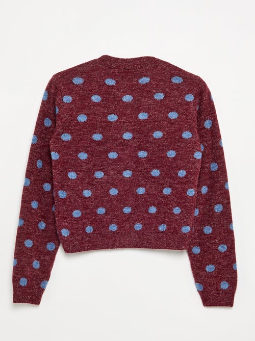 Cardigan a pois e a maniche lunghe - Kiabi