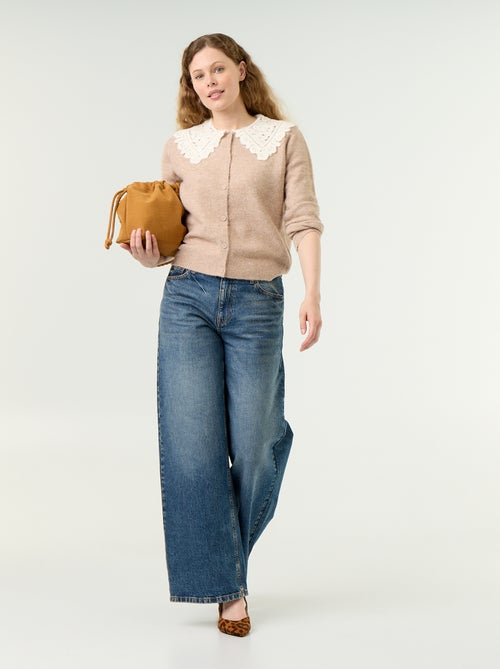 Cardigan abbottonato con colletto Claudine - Kiabi