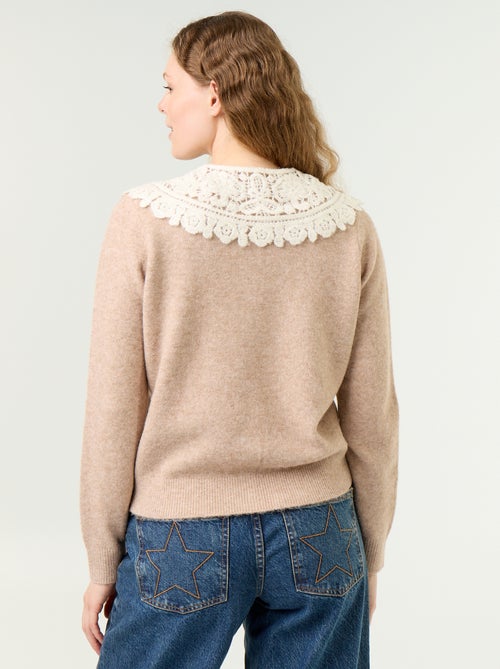 Cardigan abbottonato con colletto Claudine - Kiabi