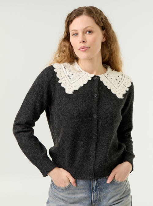 Cardigan abbottonato con colletto Claudine - Kiabi