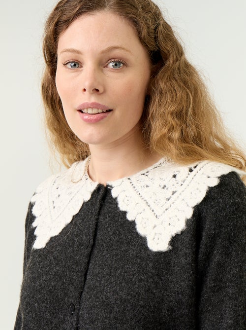 Cardigan abbottonato con colletto Claudine - Kiabi