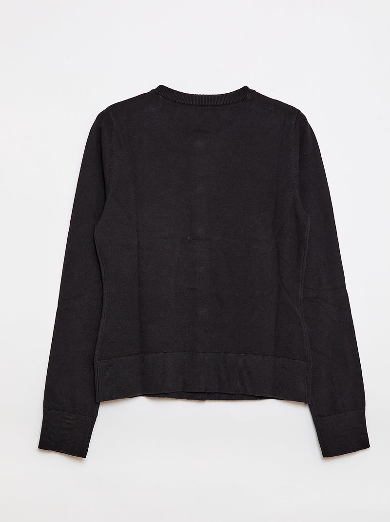 Cardigan basico - Facile da indossare Nero - Kiabi