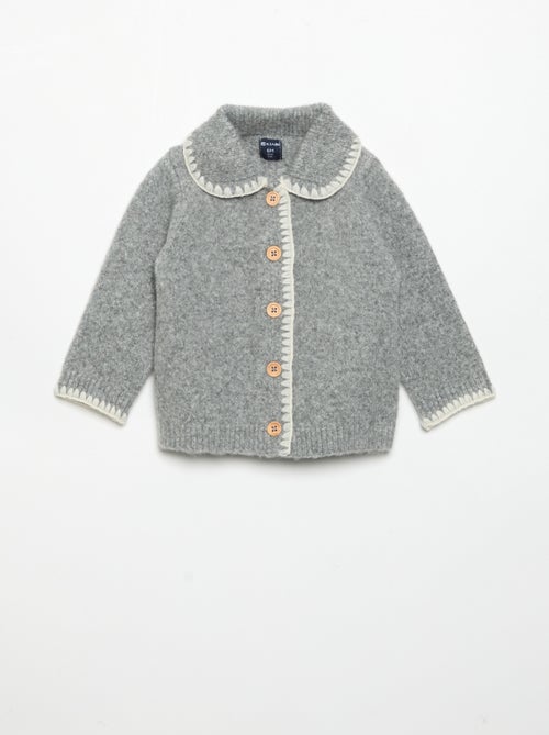 Cardigan con bordi fantasia a contrasto - Kiabi