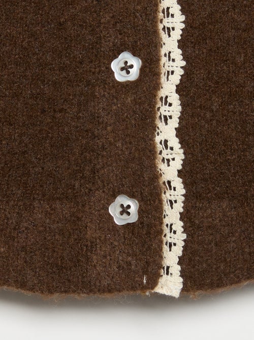 Cardigan con bordi in pizzo sottile - Kiabi Cardigan con bordi in pizzo sottile - Kiabi