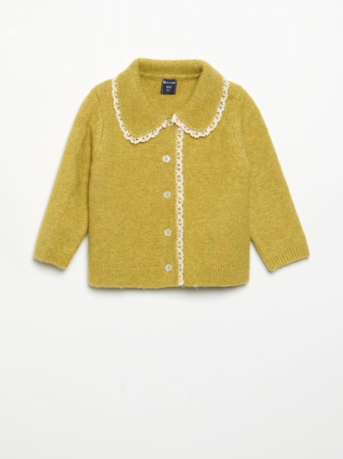 Cardigan con bordi in pizzo sottile - Kiabi Cardigan con bordi in pizzo sottile - Kiabi