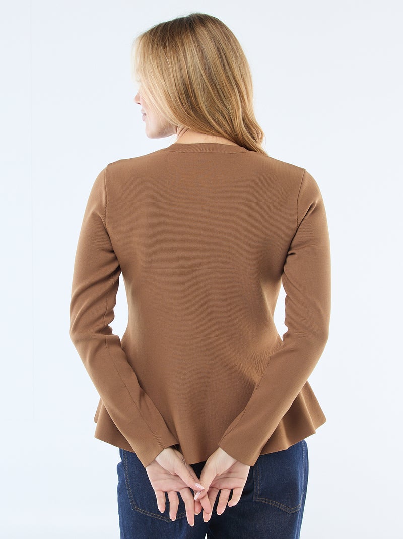 Cardigan con bottoni a forma di stella Marrone - Kiabi